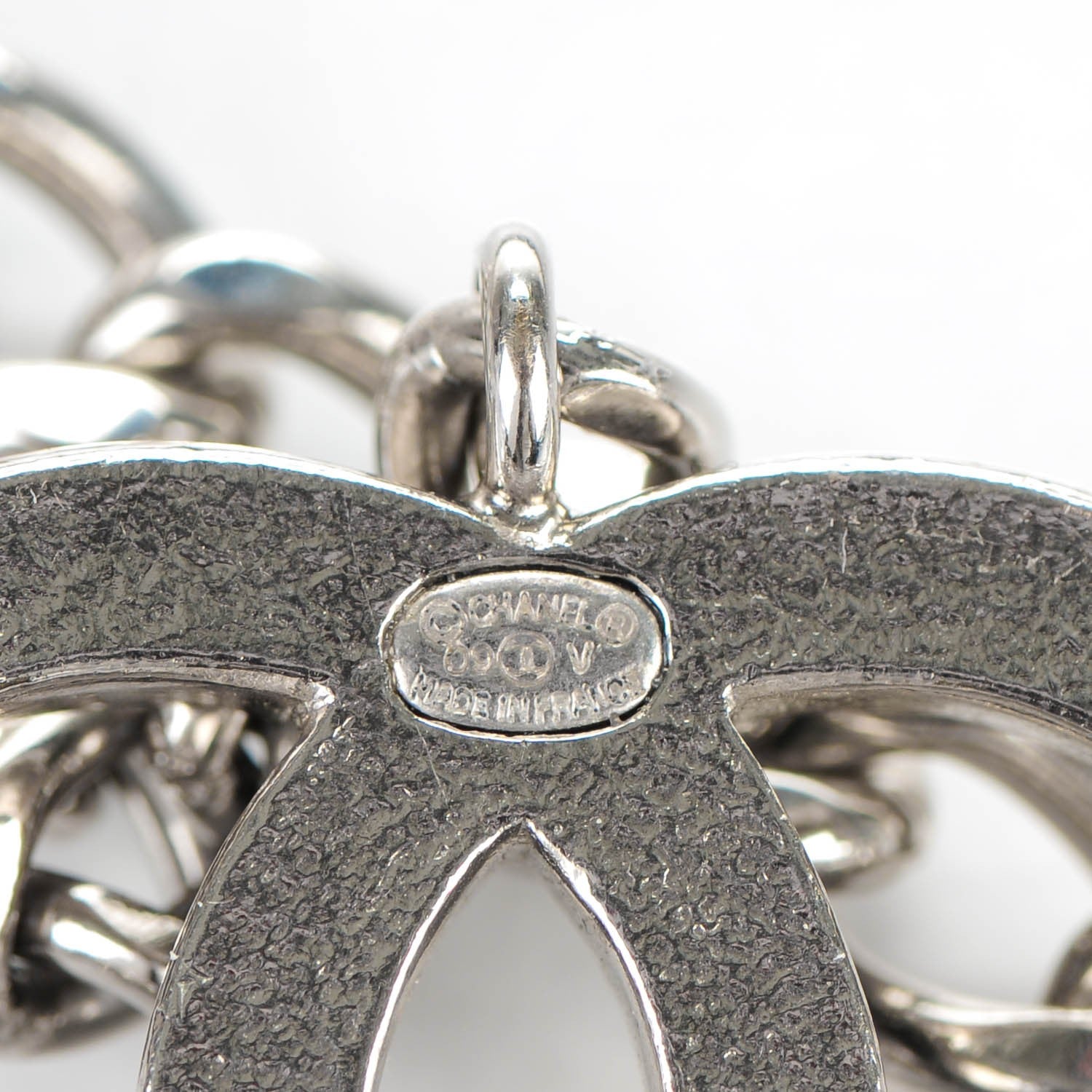 Chanel Enamel CC Chain Belt Silver Black 4 of 5
