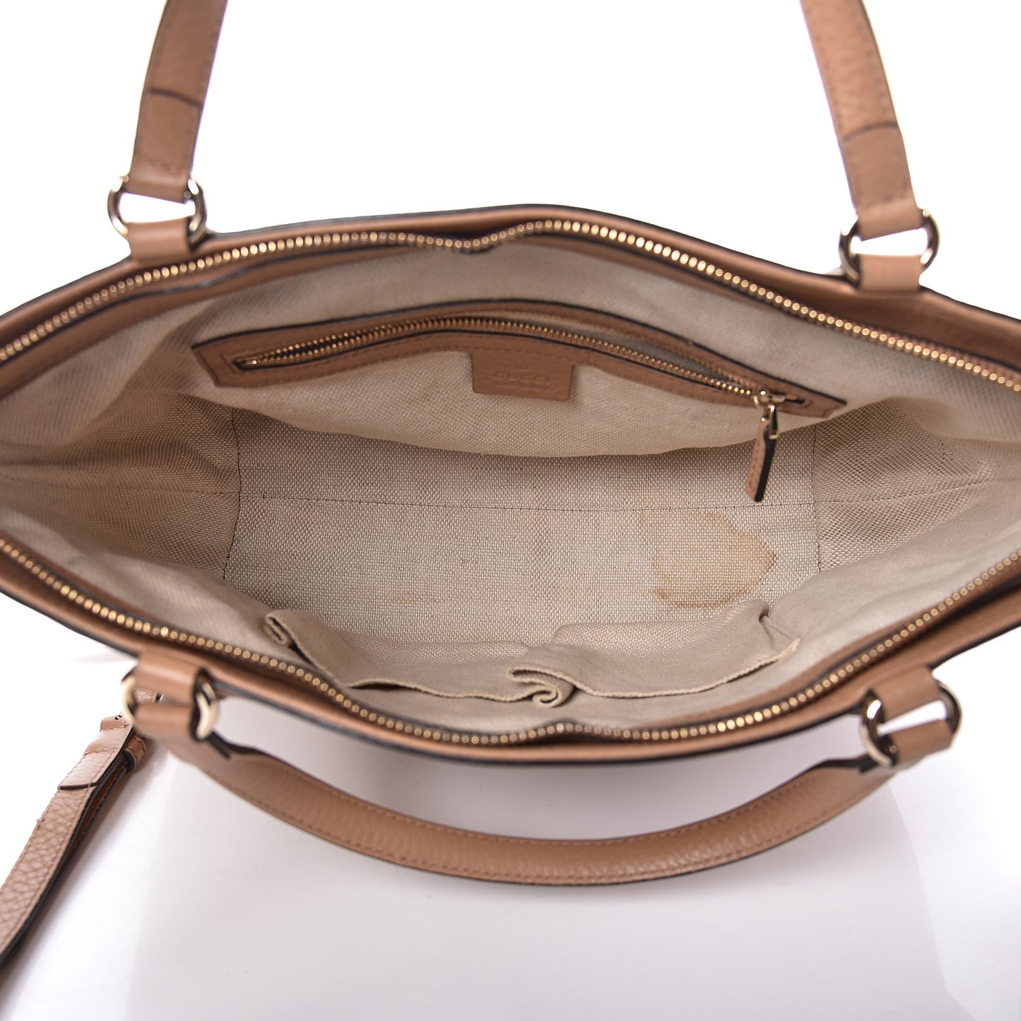 Pebbled Calfskin Small Soho Top Handle Bag Camelia