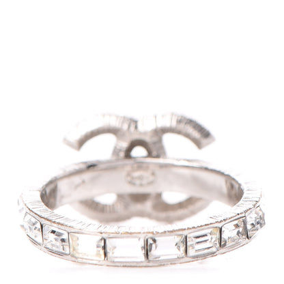 Chanel Crystal Baguette CC Ring 6 Silver 3 of 4