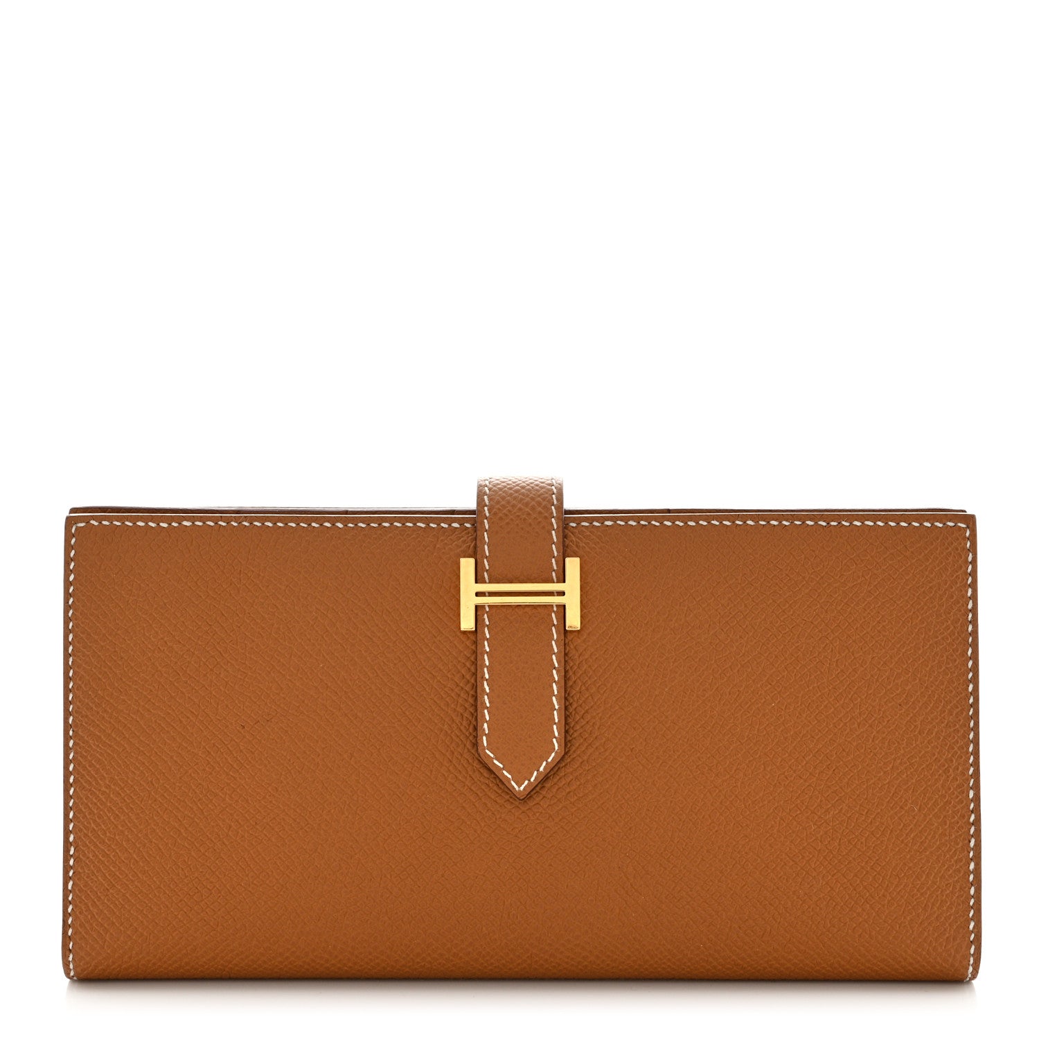 Hermes Epsom Bearn Gusset Wallet Gold 1 of 8