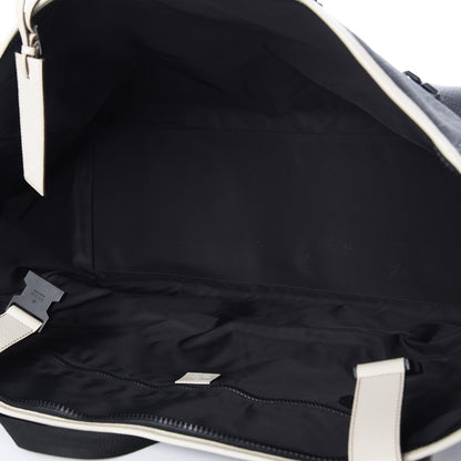 Gucci Coated Canvas Large Trademark Logo Travel Tote Black 5 of 8