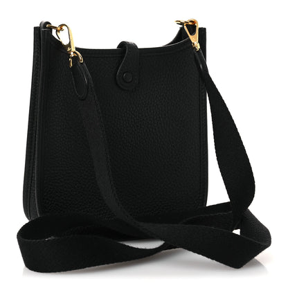 Hermes Taurillon Clemence Evelyne TPM Black 3 of 12