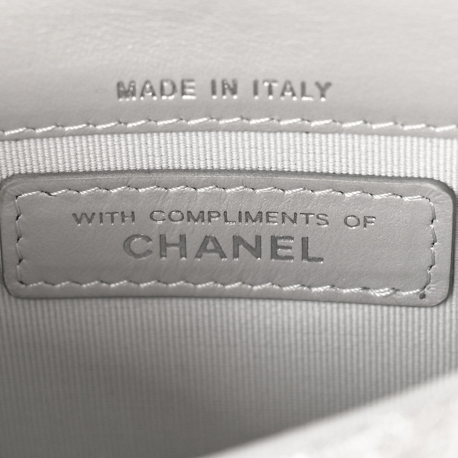 Chanel Metallic Goatskin Quilted Crystal CC Walk Of Fame Clutch With Chain Silver 6 of 10