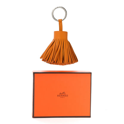 Hermes Lambskin Carmen Tassel Key Holder Jaune D'Or 5 of 5