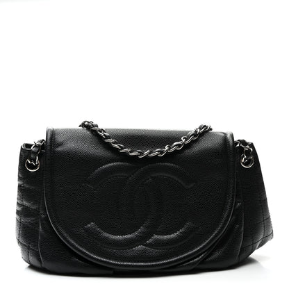 Chanel Caviar Half Moon Large Flap Black 1 of 10