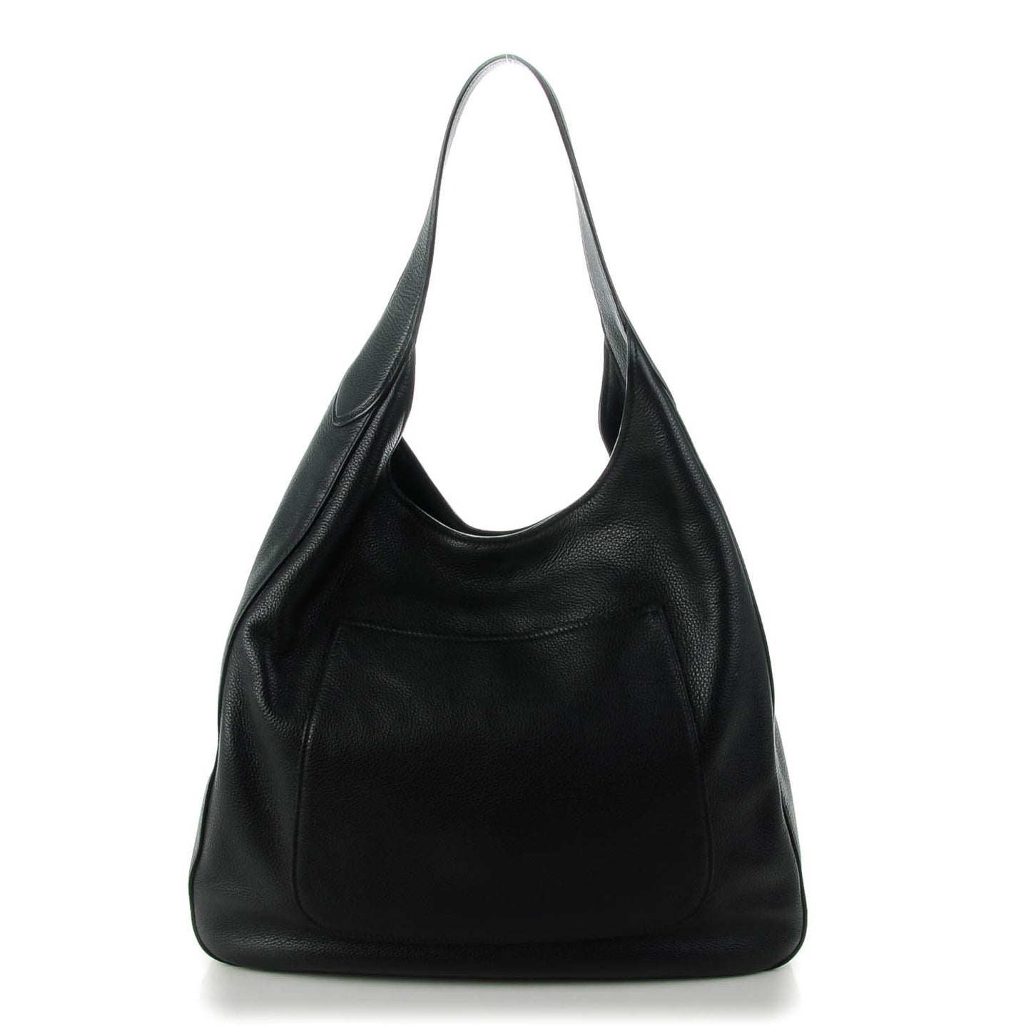 Vitello Daino Medium Pocket Hobo Bag Nero Black