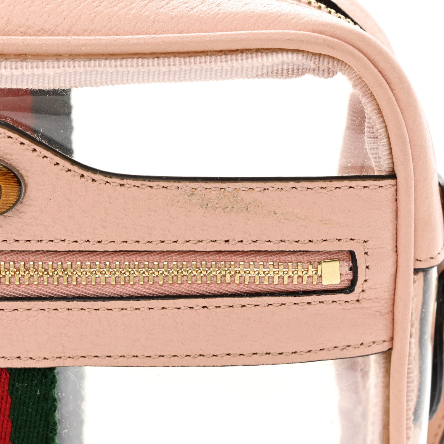 Gucci Vinyl Web Mini Ophidia Transparent Shoulder Bag Perfect Pink 11 of 11