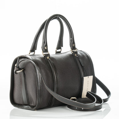 Burberry Grainy Calfskin Medium Alchester Bowling Bag Dark Chocolate 3 of 8
