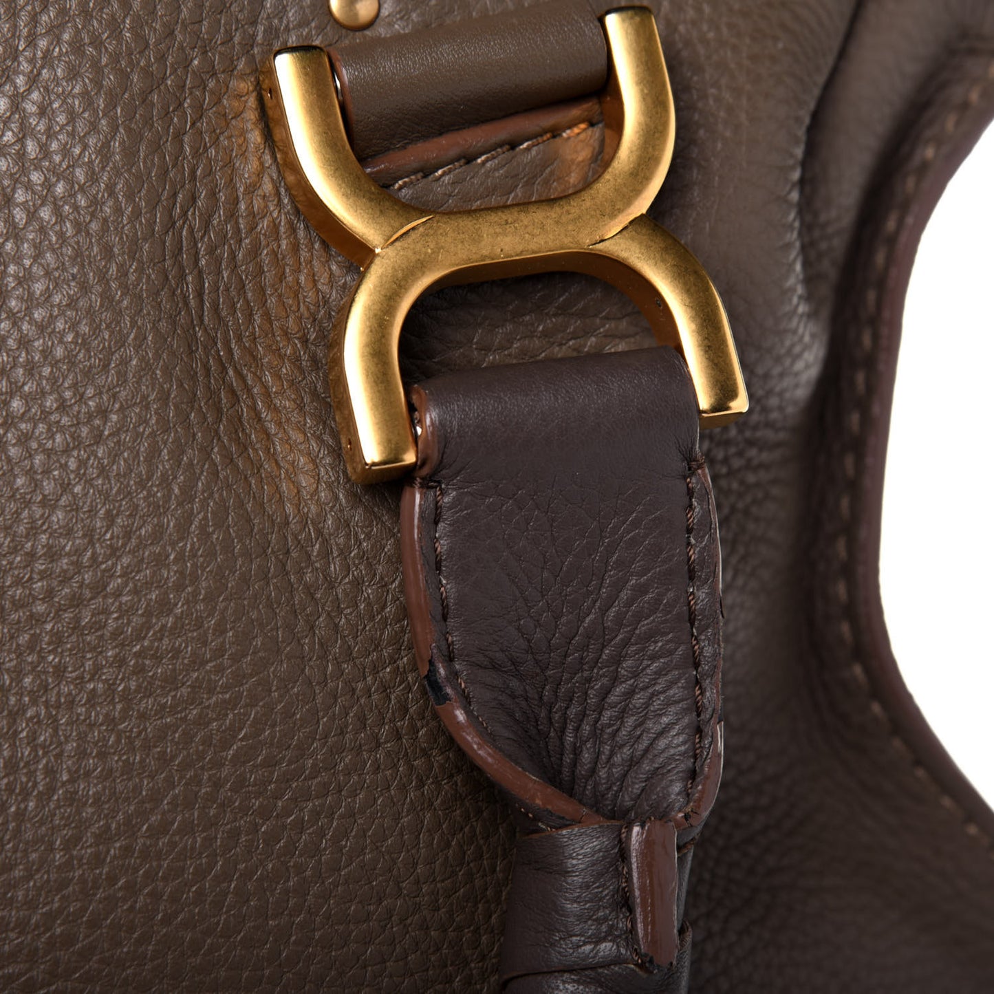 Calfskin Large Marcie Satchel Nut