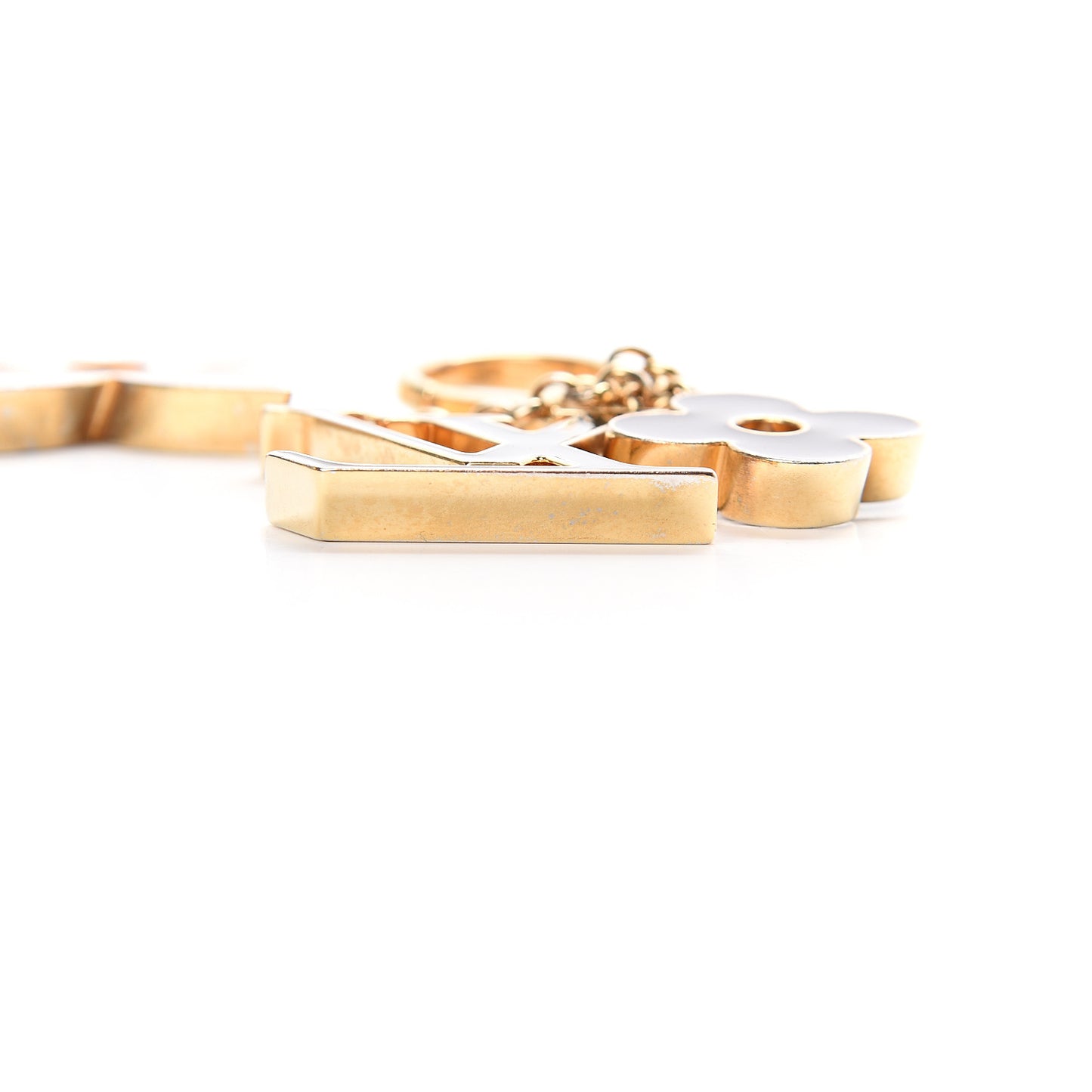 Fleur De Monogram Bag Charm Dore