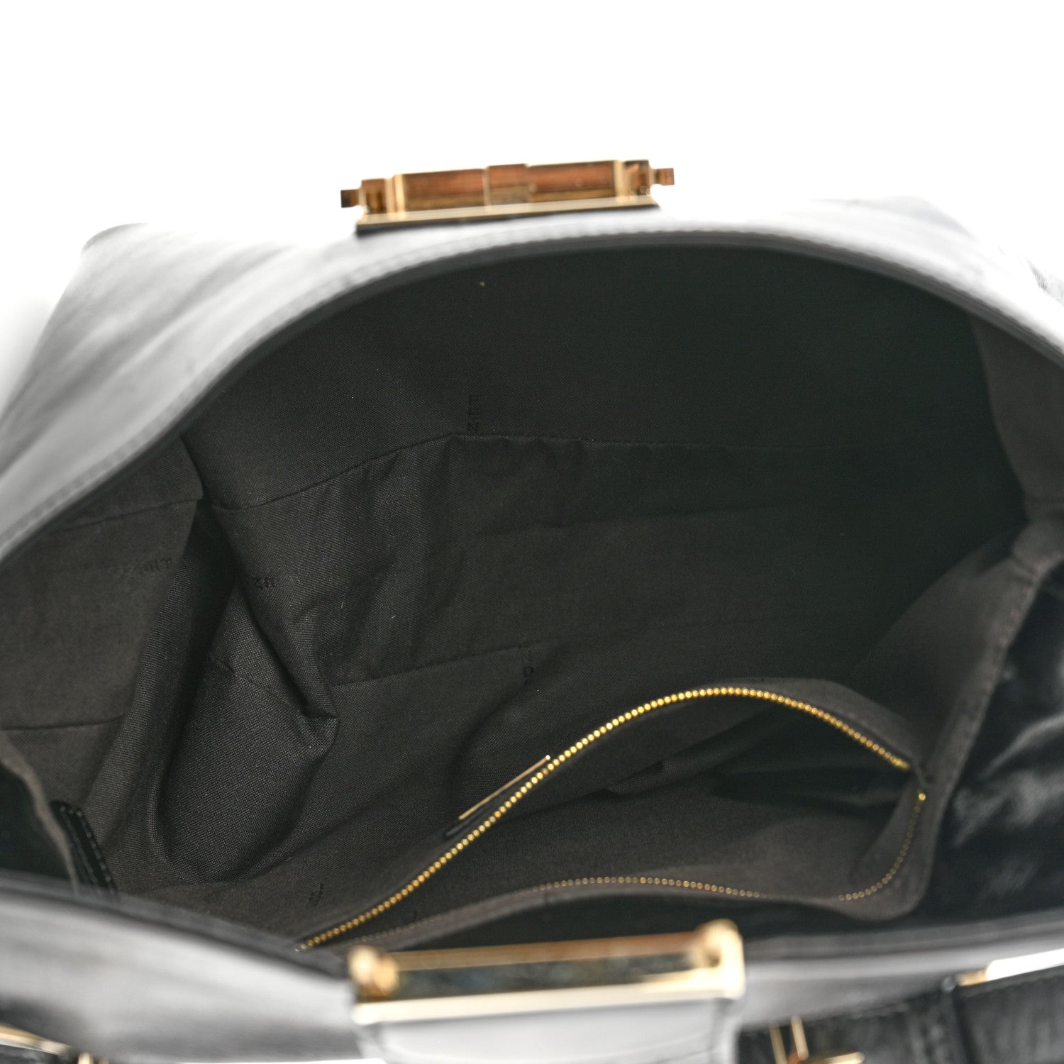 Fendi Vitello Acqua Maxi Baguette Shoulder Bag Black 5 of 10