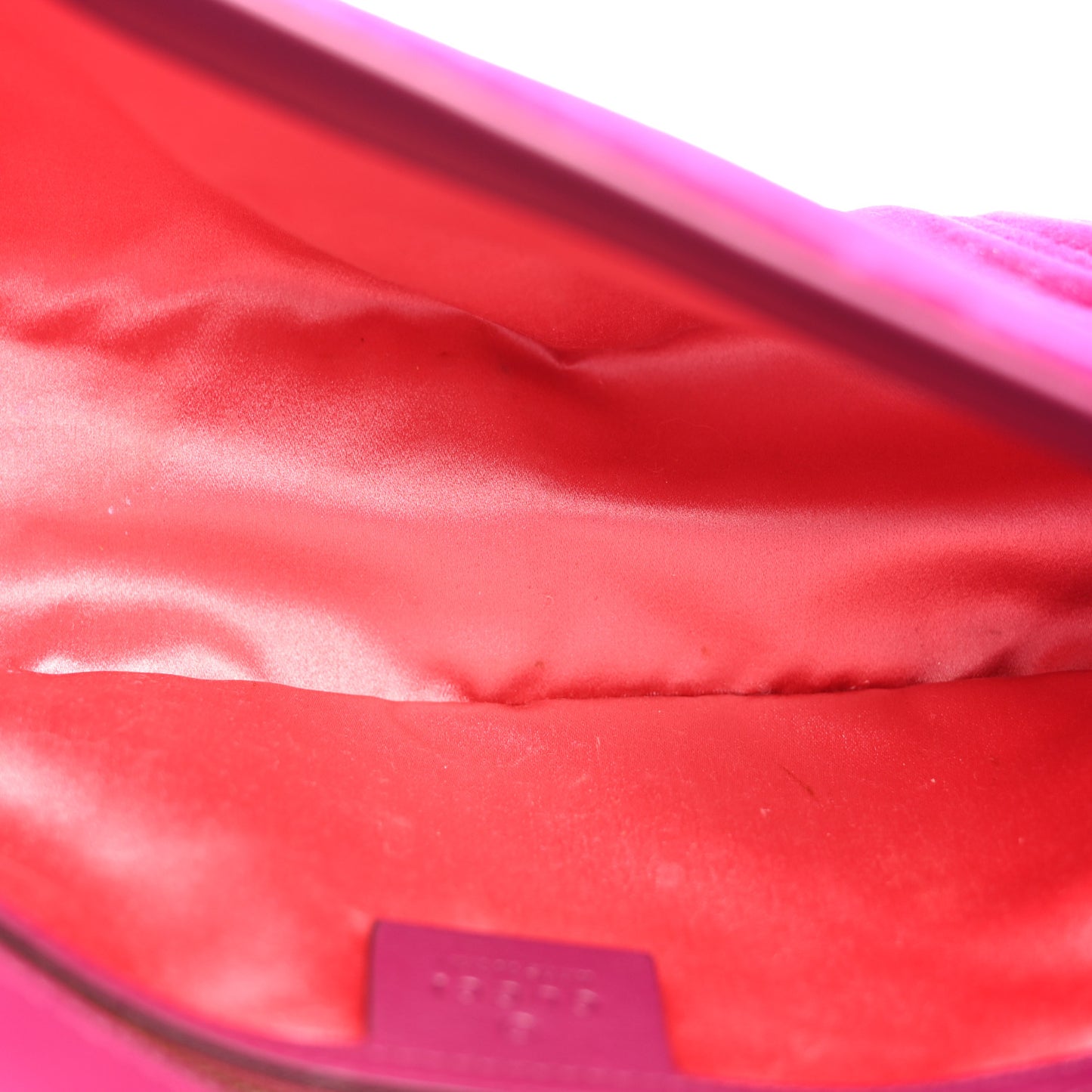 Velvet Matelasse Small GG Marmont Shoulder Bag Fuchsia Violet Cyclamen