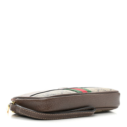 Gucci GG Supreme Monogram Ophidia Phone Case Wristlet Brown 4 of 10