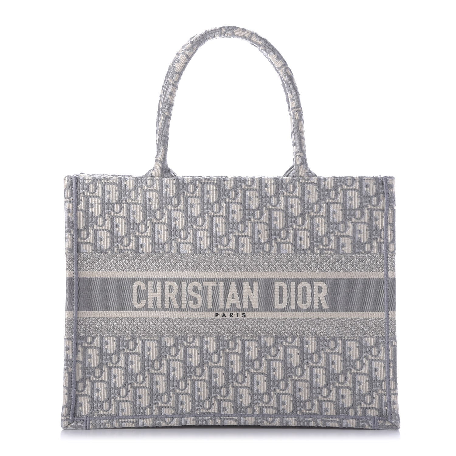 Christian Dior Oblique Medium Book Tote Grey 1 of 10