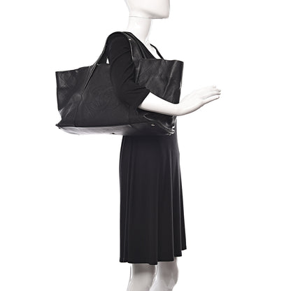Chanel Calfskin Chevron CC All Day Long Tote Black 2 of 13