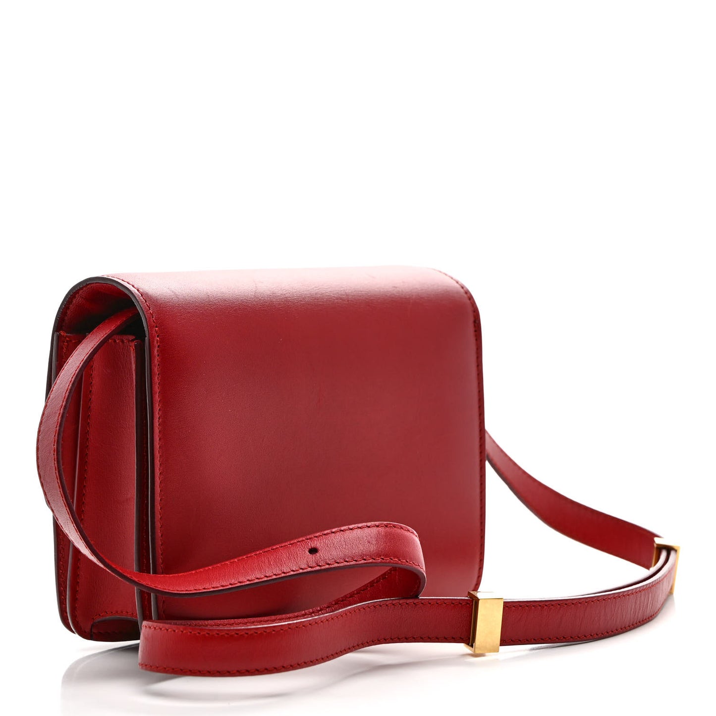 Smooth Calfskin Small Classic Box Flap Bag Red