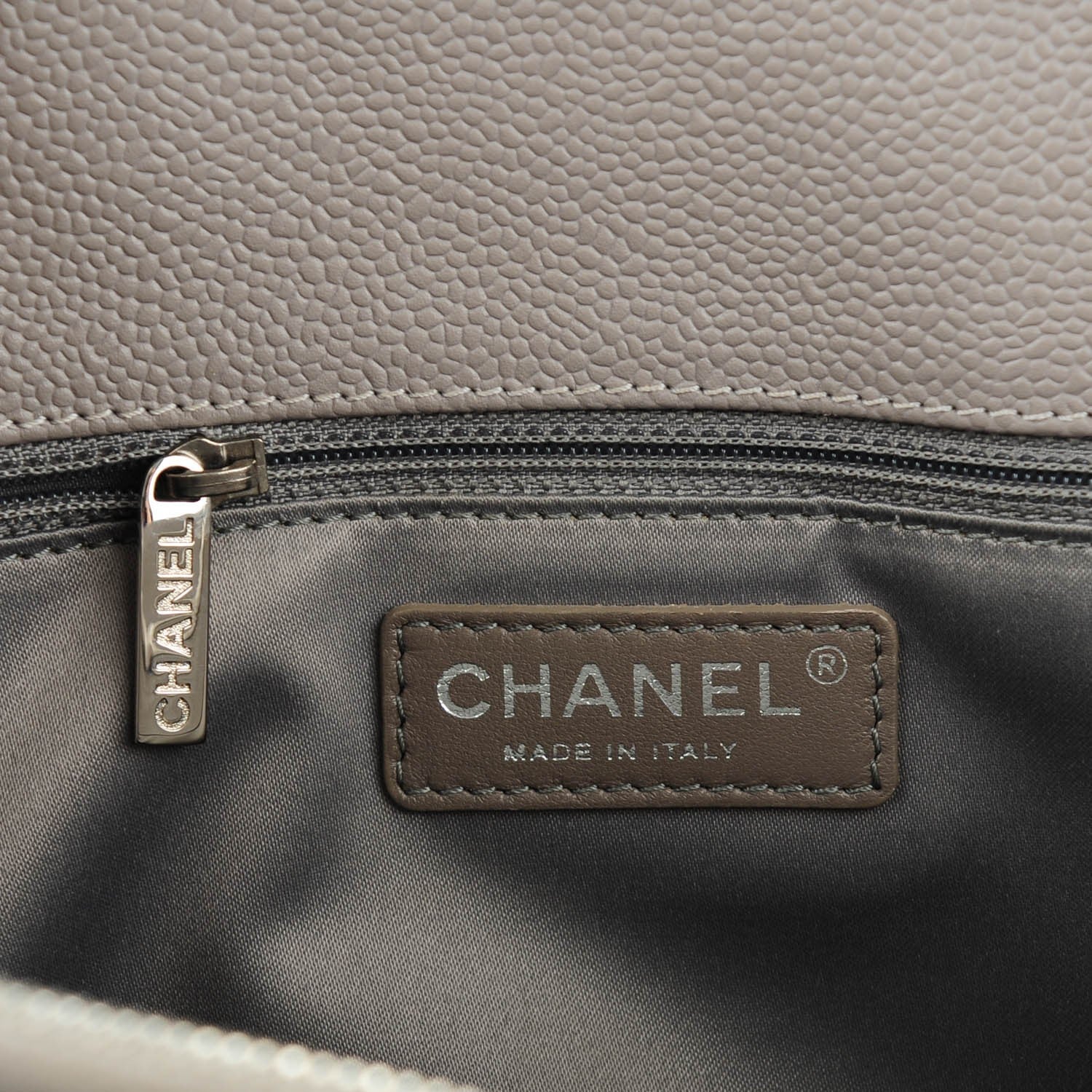 Chanel Caviar Quilted Grand Shopping Tote GST Grey 6 of 7