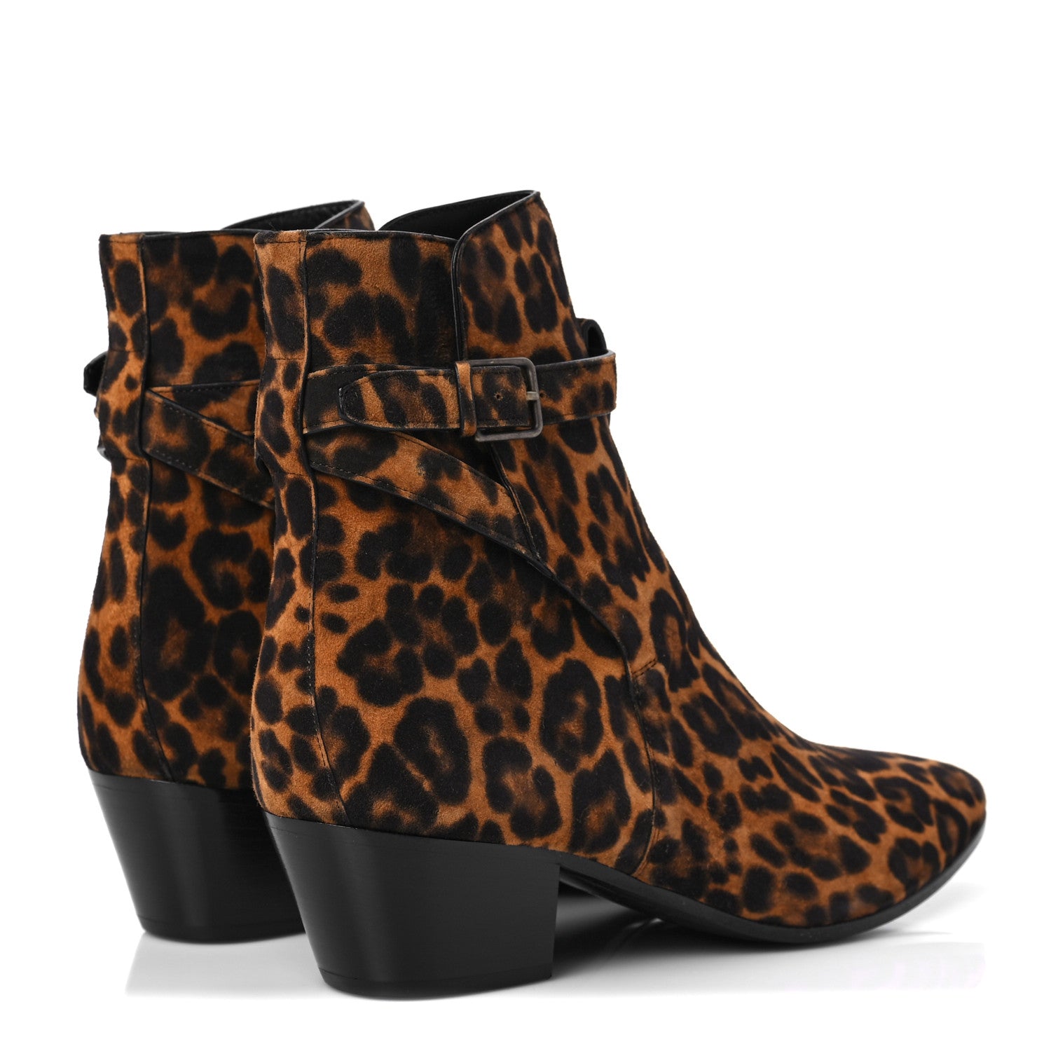 Saint Laurent Suede Blake Ankle Boots 38.5 Leopard 4 of 7