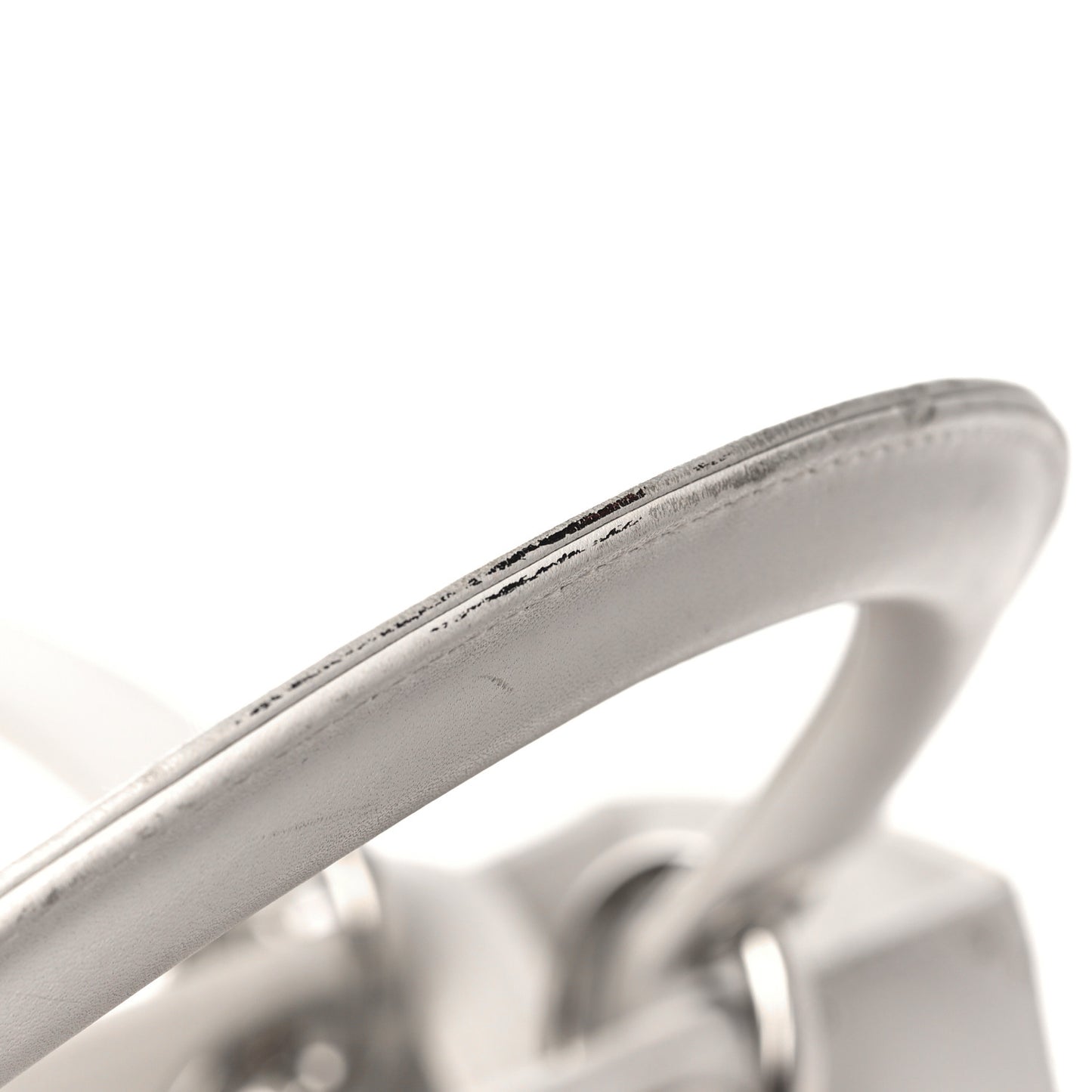 Lambskin Studded Cannage Medium Lady Dior White