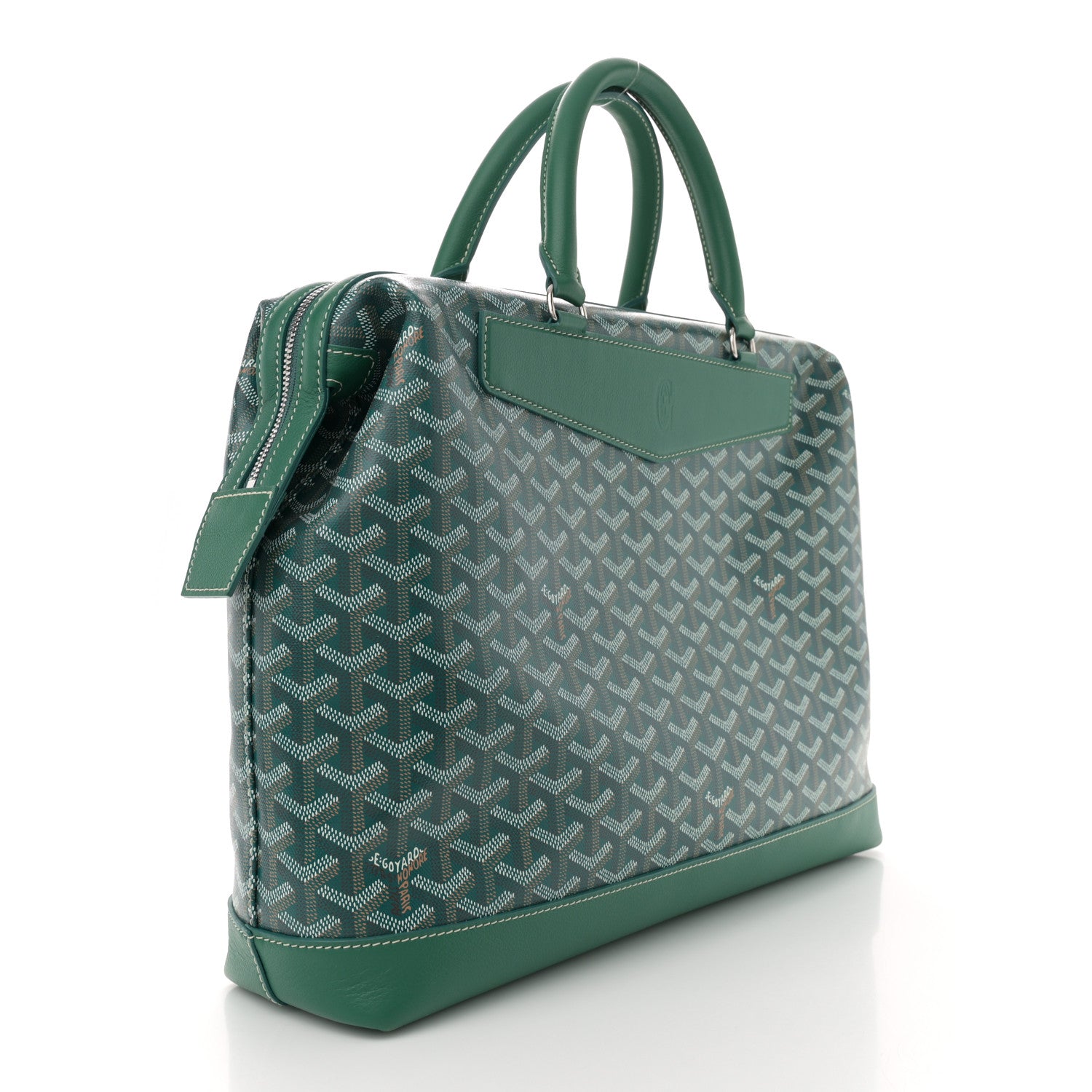 Goyard Goyardine Calfskin Cisalpin Document Case Green 3 of 9