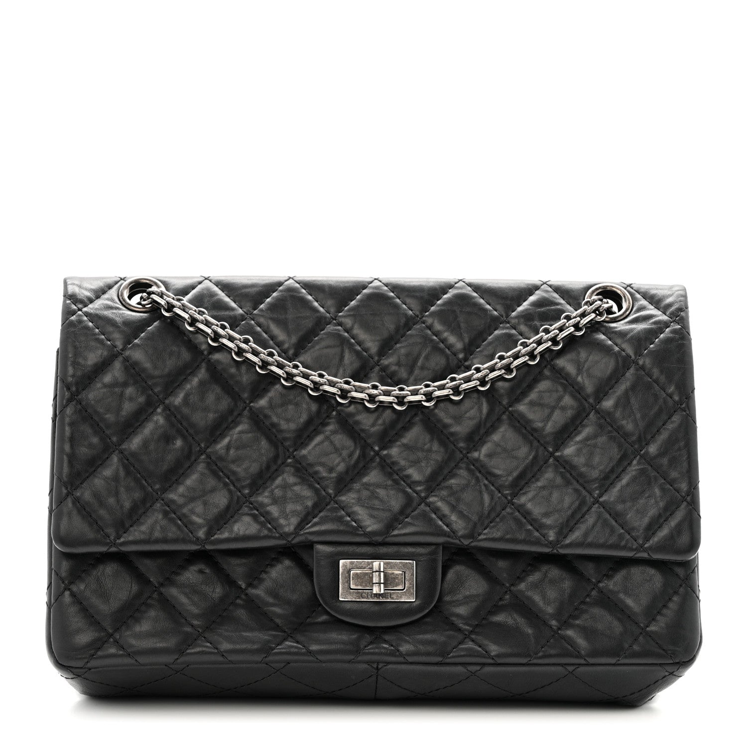 Chanel Aged Calfskin Quilted 2.55 Reissue 226 Flap Black 1 of 12