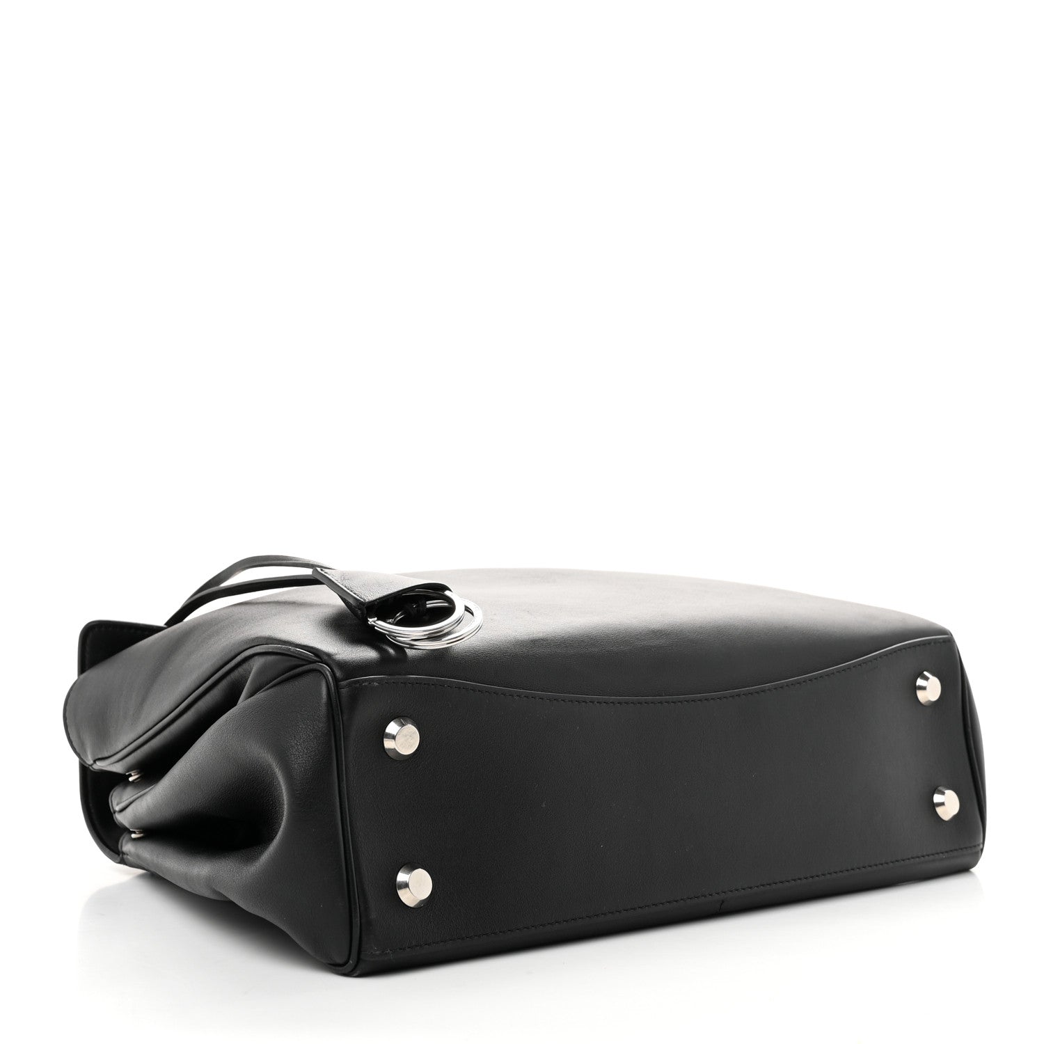 Balenciaga Natural Smooth Calfskin Medium Rodeo Top Handle Handbag Black Black 4 of 9