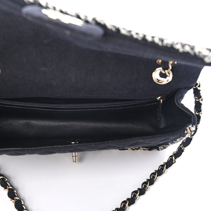 Chanel Denim Braided Medium Flap Bag Black 4 of 4