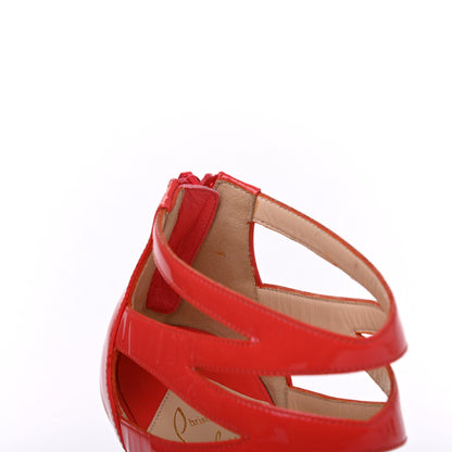 Christian Louboutin Patent Fernando 120 Sandals 36 Corail 9 of 12