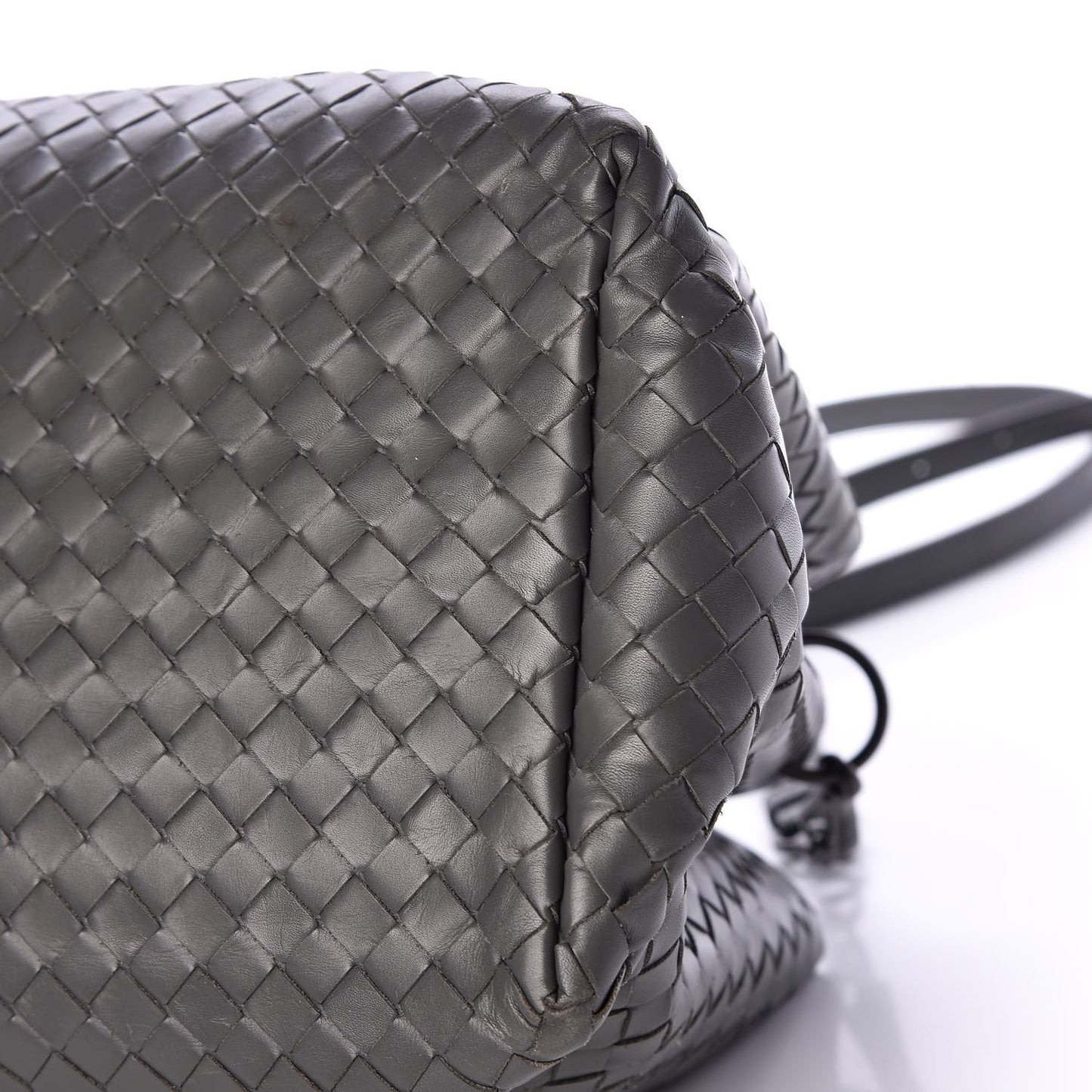 Light Calf Intrecciato Small Roma Light Grey