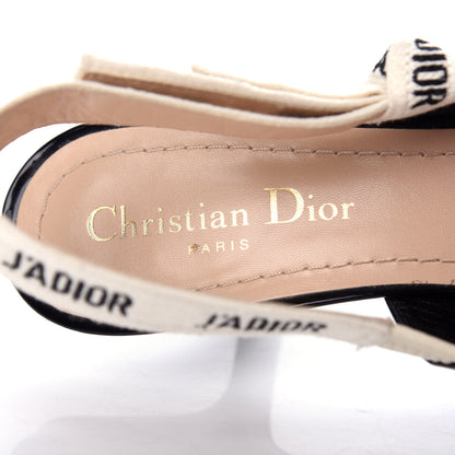 Christian Dior Patent Ribbon J'Adior Slingback 65mm Pumps 37.5 Black 8 of 10