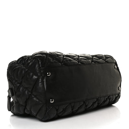 Chanel Calfskin Bubble Quilt Bowler Black 7 of 27
