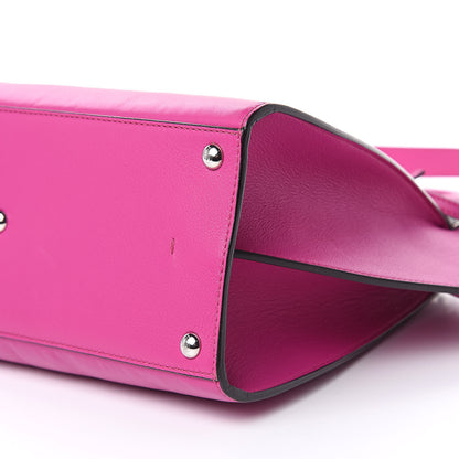 Fendi Vitello Dolce Shiny Nappa Petite 3Jours Tote Magenta Carbone 9 of 18
