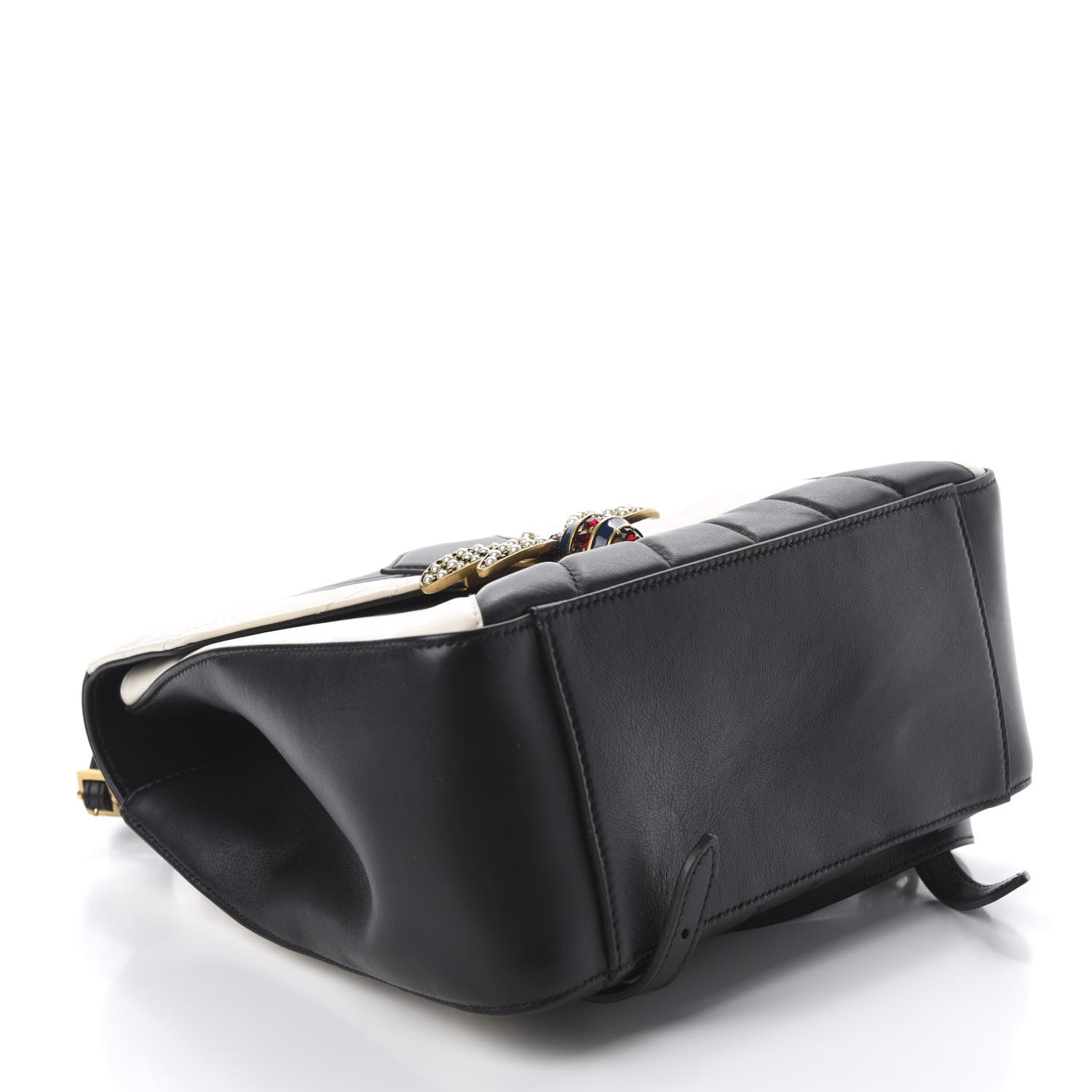 Gucci Calfskin Bamboo Trapuntata Queen Margaret Backpack Mystic White Black 3 of 9