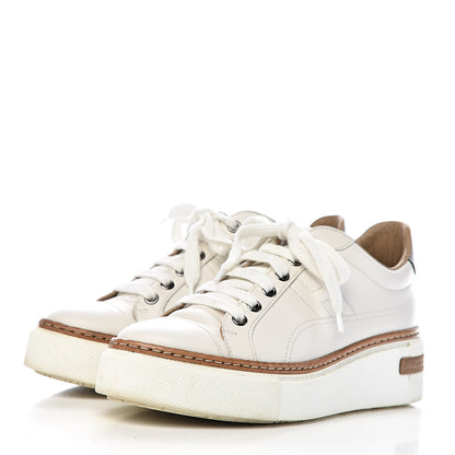 Hermes Calfskin Polo Sneakers 36.5 White 3 of 14