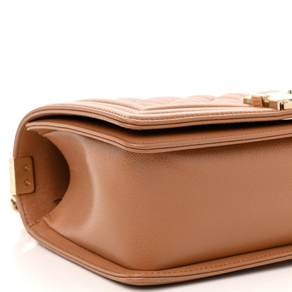 Chanel Caviar Quilted Medium Boy Flap Brown 8 of 9
