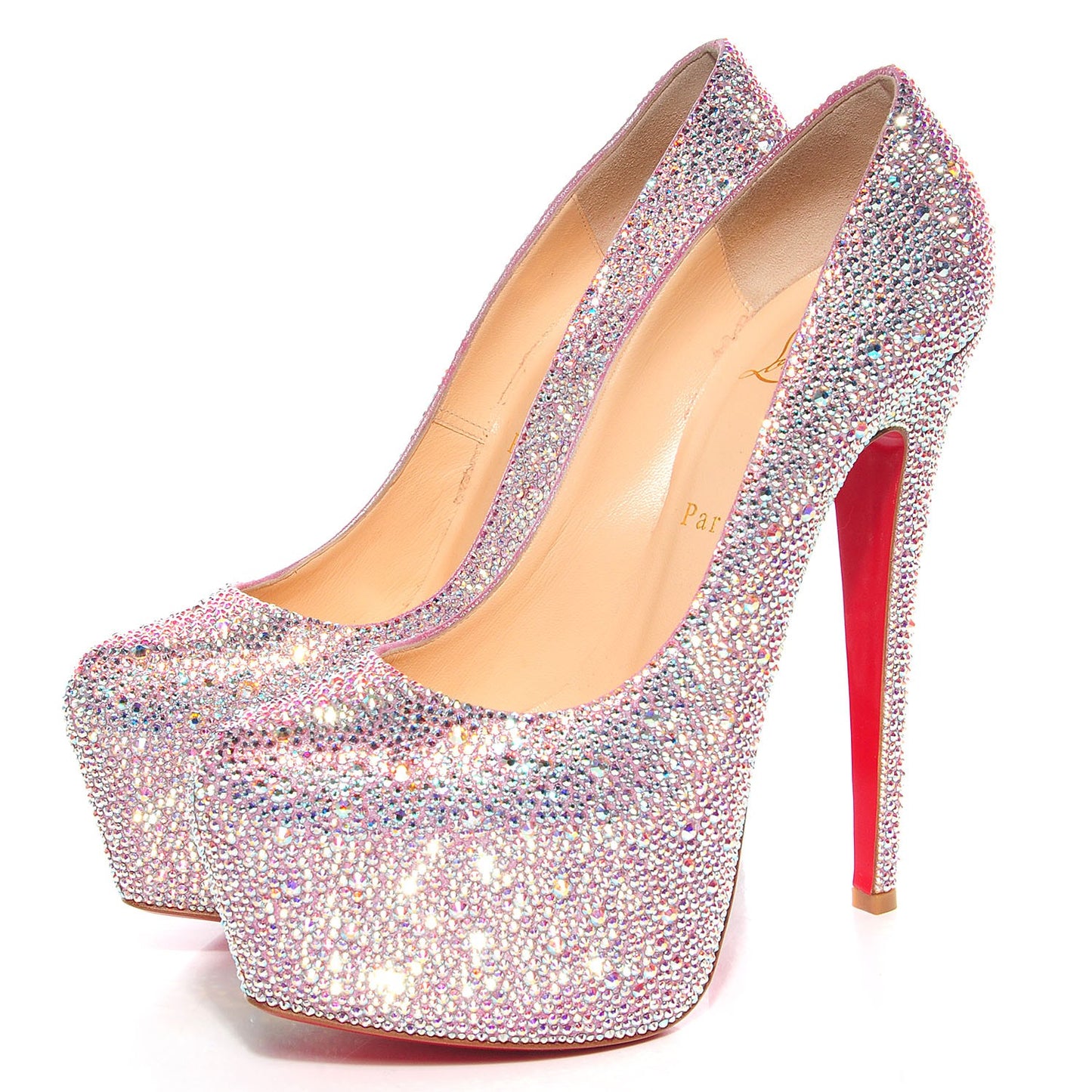 Crystal Suede Burma Daffodile Strass 160 Pumps 39 Aurora Boreale