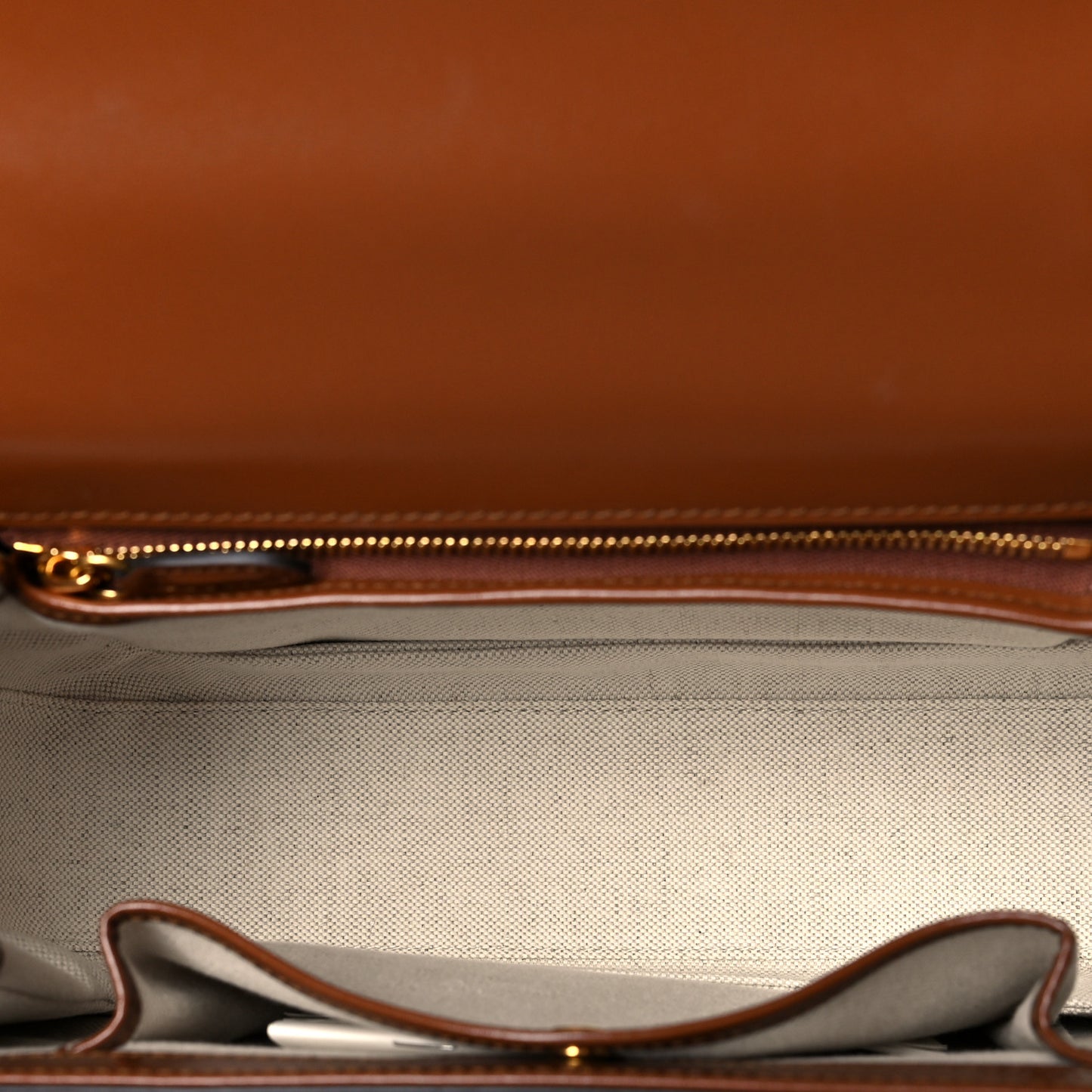Boarded Dyana Lux Calfskin Web Medium Bamboo 1947 Top Handle Bag Brown