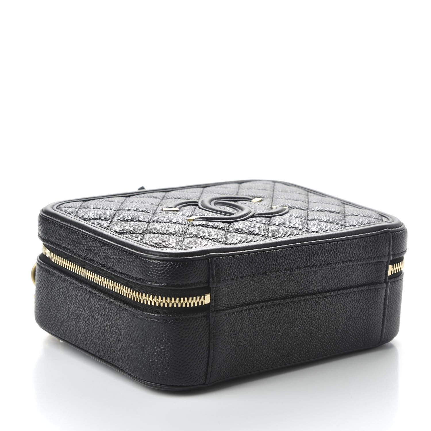 Chanel Caviar Quilted Medium CC Filigree Vanity Case Black 4 of 11