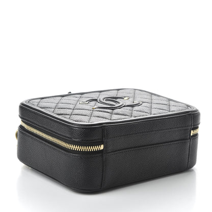 Chanel Caviar Quilted Medium CC Filigree Vanity Case Black 4 of 11