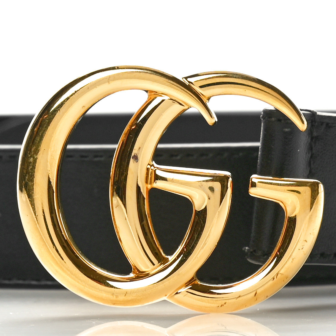 Gucci Calfskin Double G 30mm Belt 80 32 Black 3 of 7