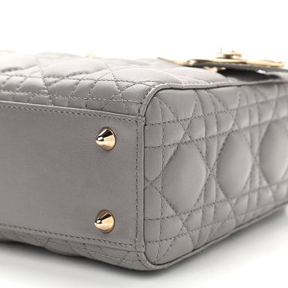 Christian Dior Lambskin Cannage Small Lady Dior Grey 10 of 11
