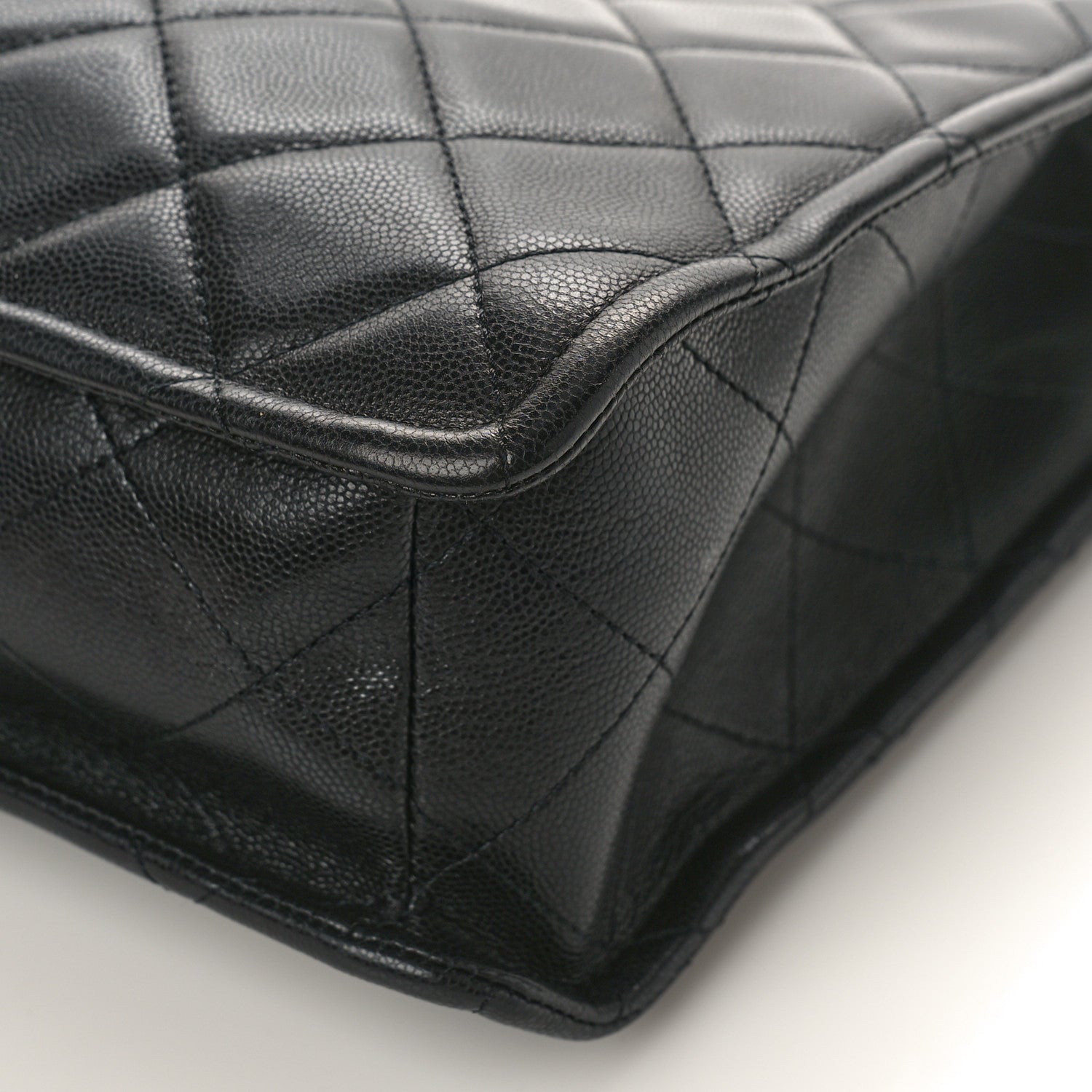 Chanel Caviar Quilted Sweet Vertical Shopping Tote Black 9 of 9