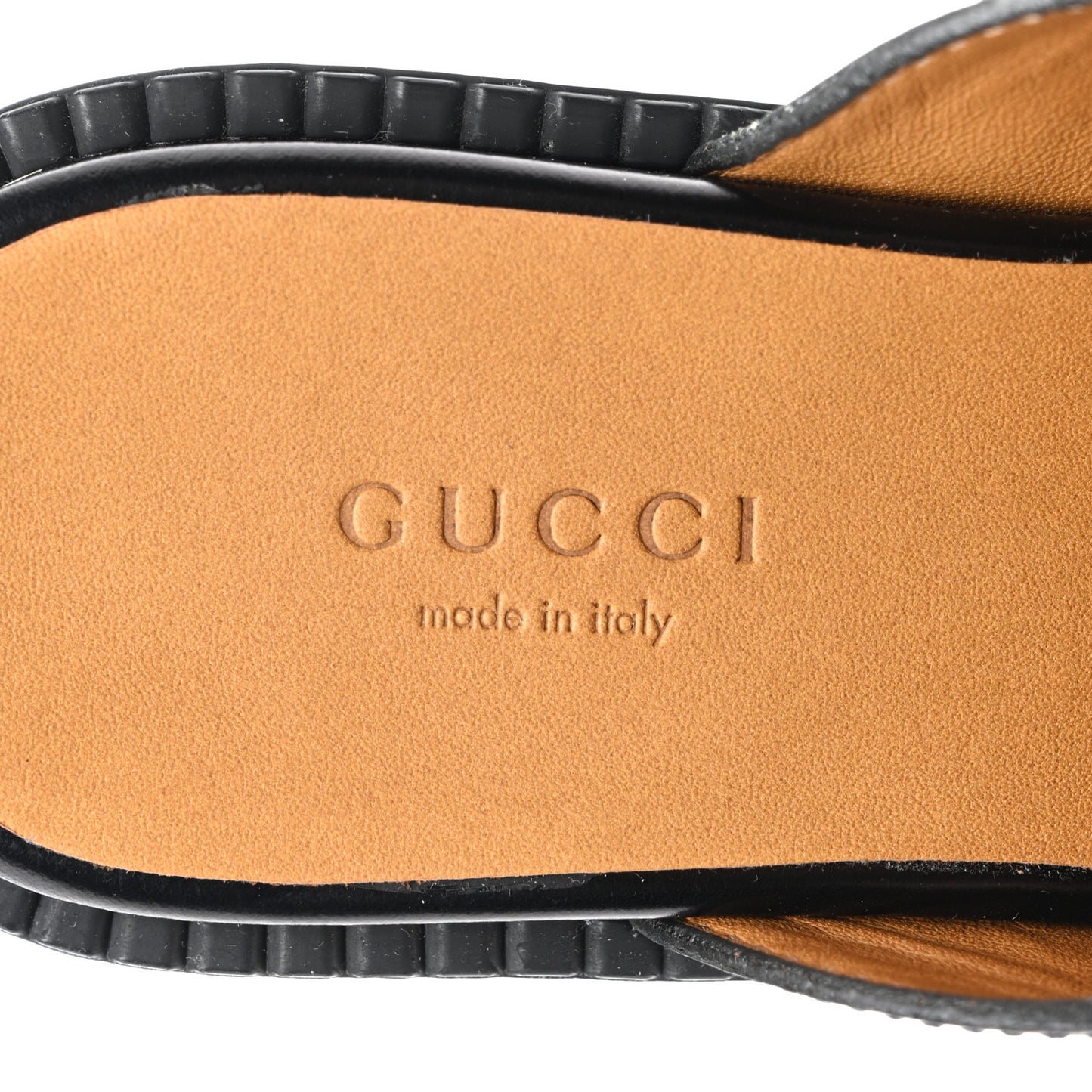 Spice Lux Womens Interlocking G Slippers 35 Black