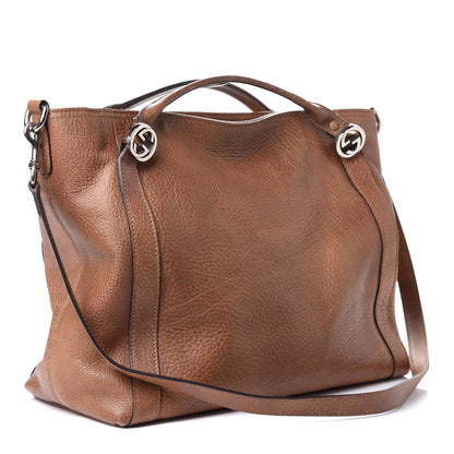 Gucci Pebbled Calfskin Medium Miss GG Top Handle Bag Light Cuir 2 of 5