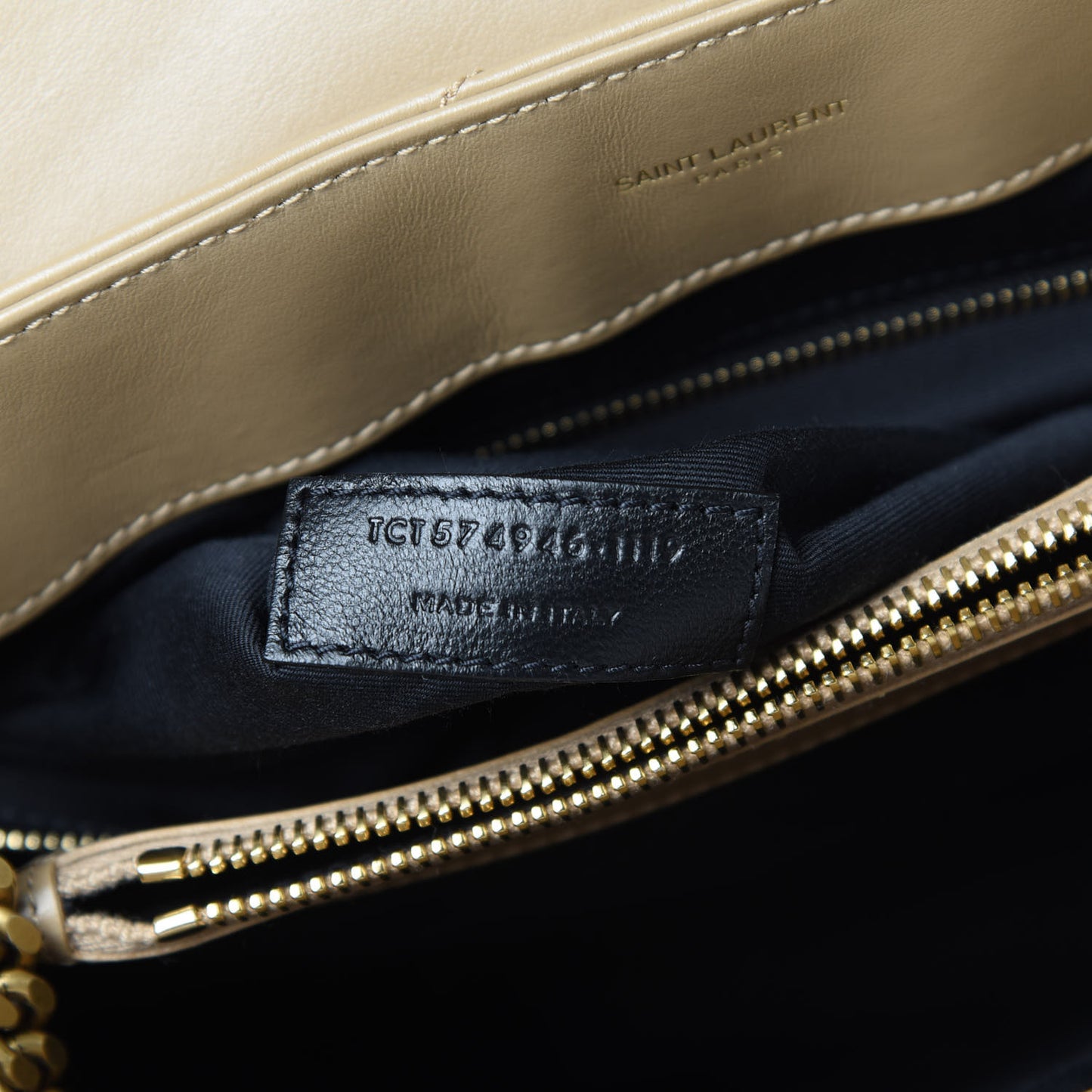 Calfskin Y Quilted Monogram Medium Loulou Chain Satchel Dark Beige