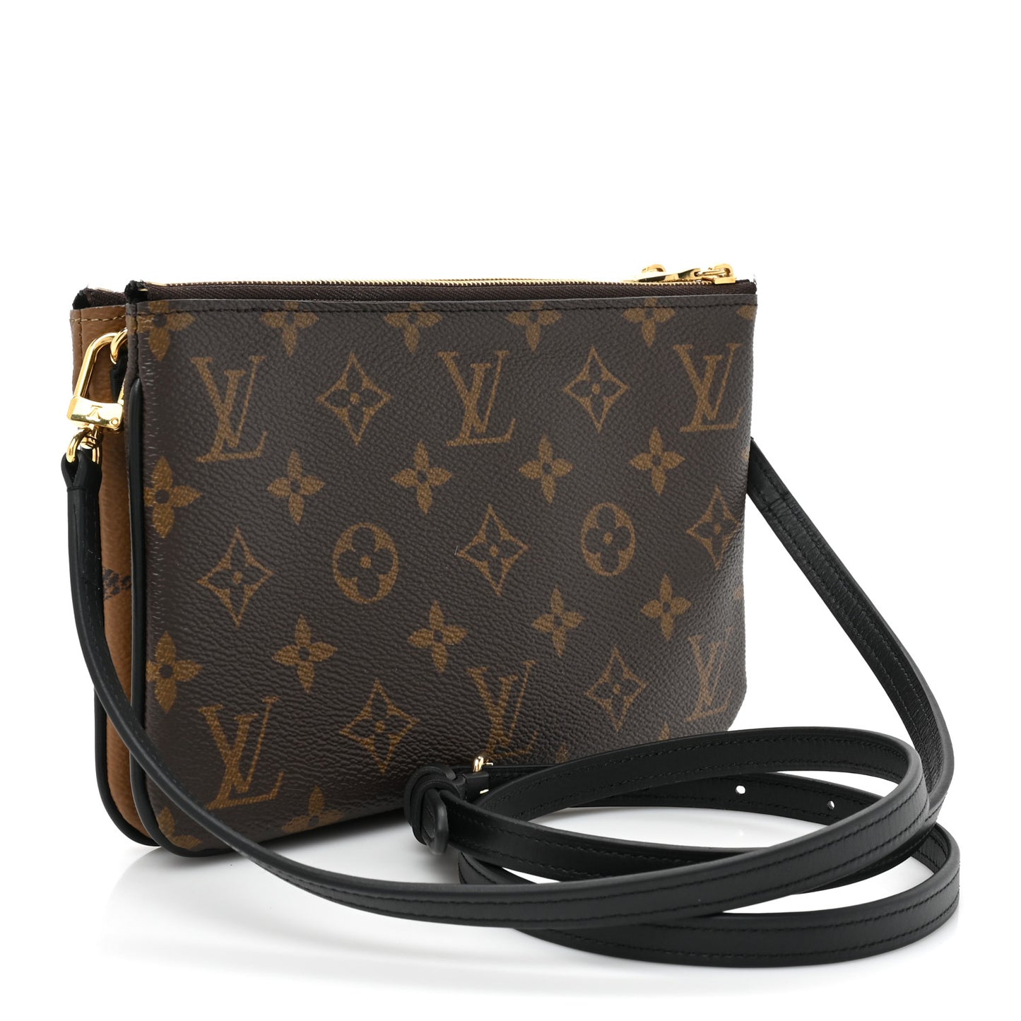 Reverse Monogram Giant Double Zip Pochette