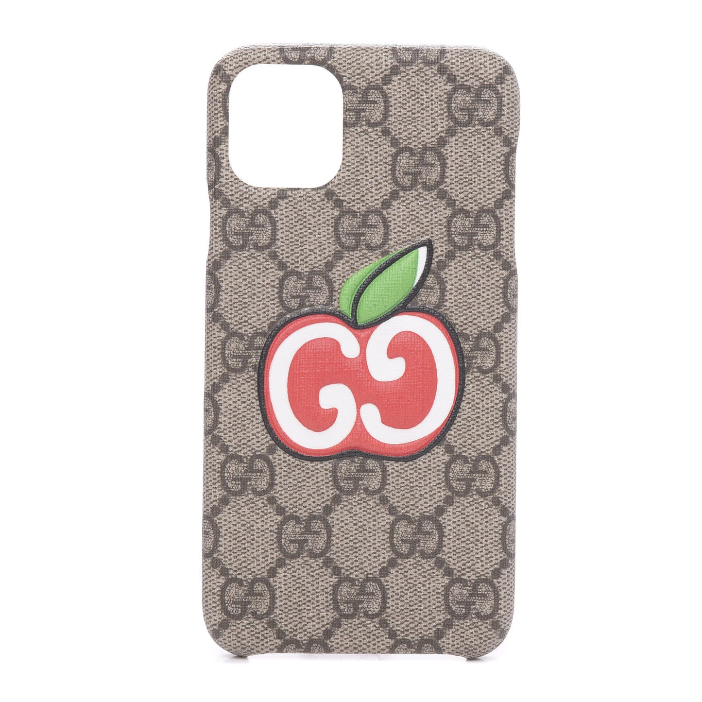 GG Supreme Monogram Apple Print iPhone 11 Pro Max Case