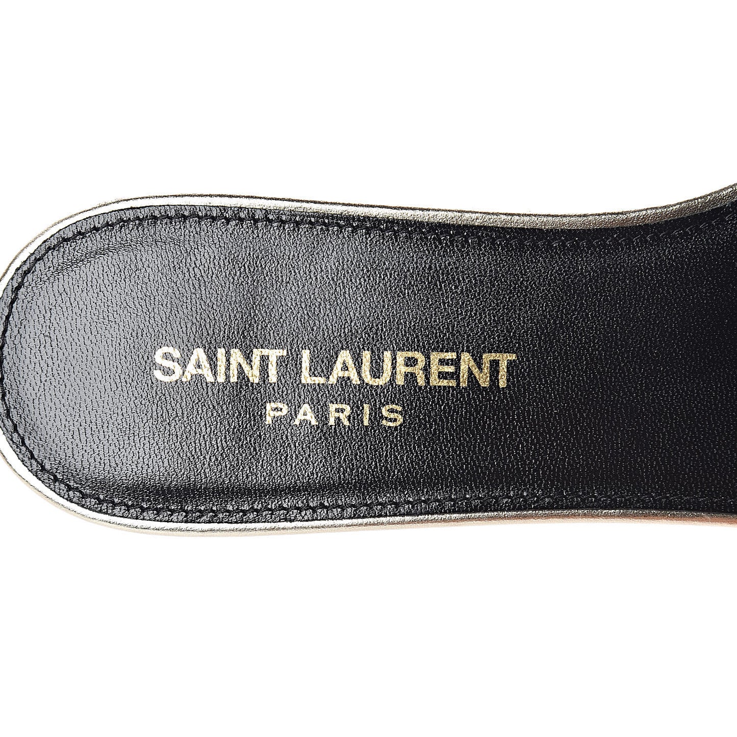 Calfskin Tribute 05 Slide Sandals 37.5 Gold
