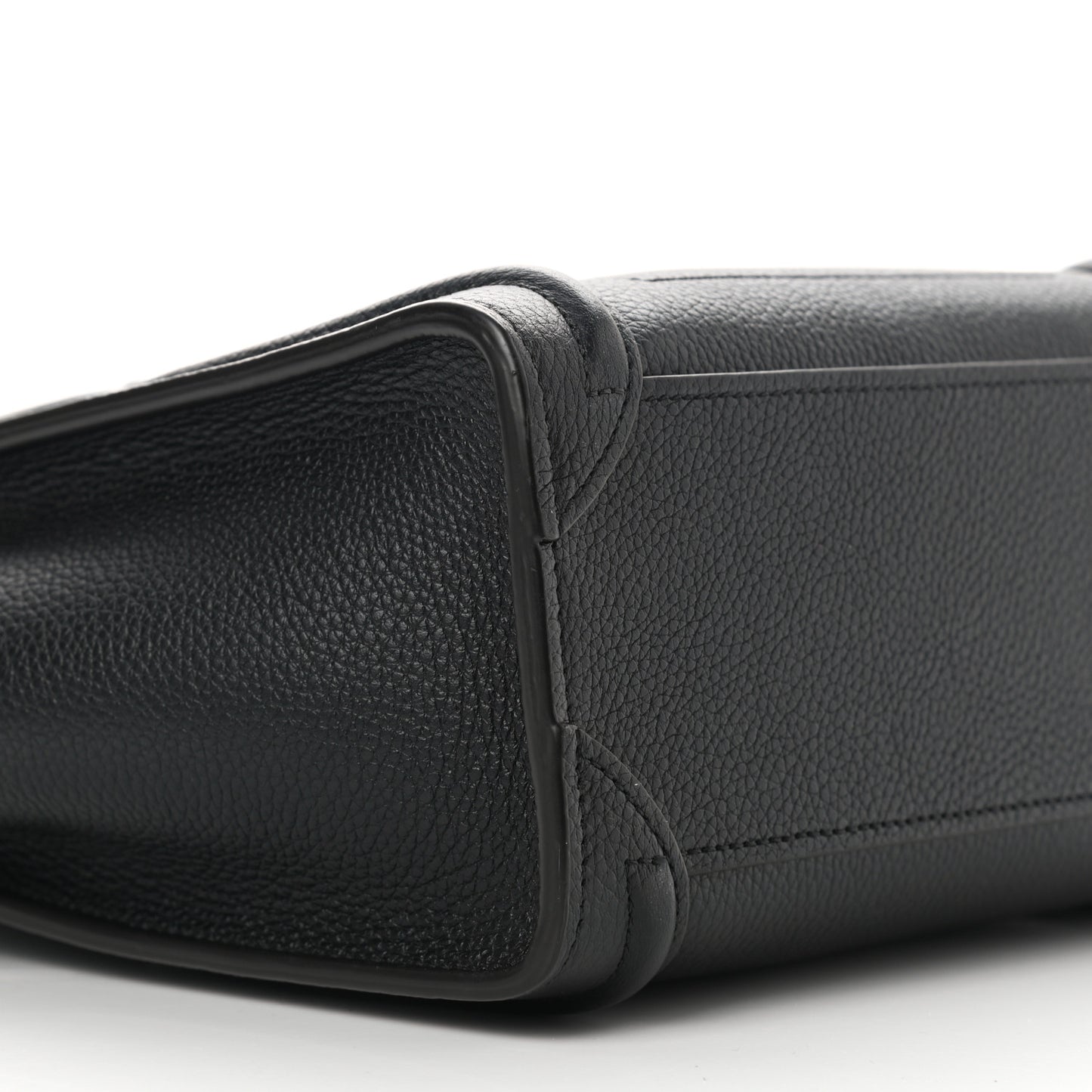 Drummed Calfskin Nano Luggage Black