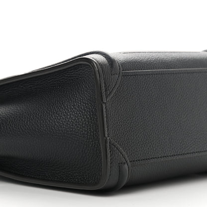 Celine Drummed Calfskin Nano Luggage Black 9 of 12